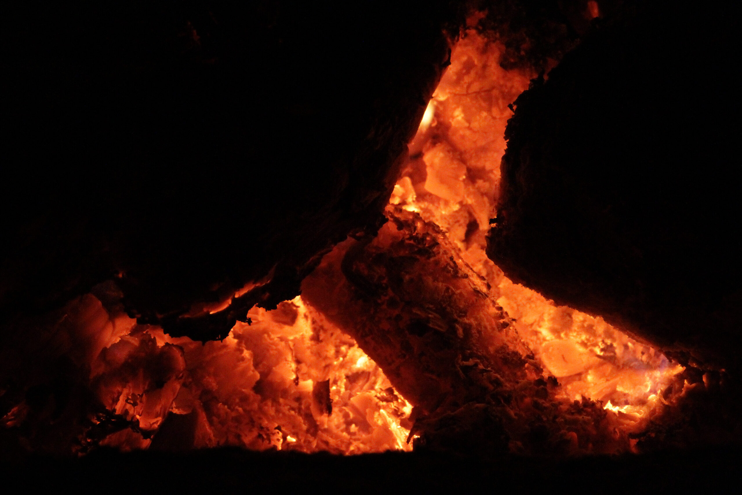 Campfire embers