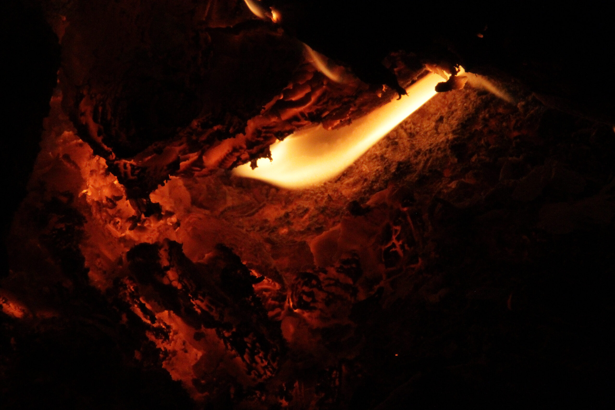 Campfire embers