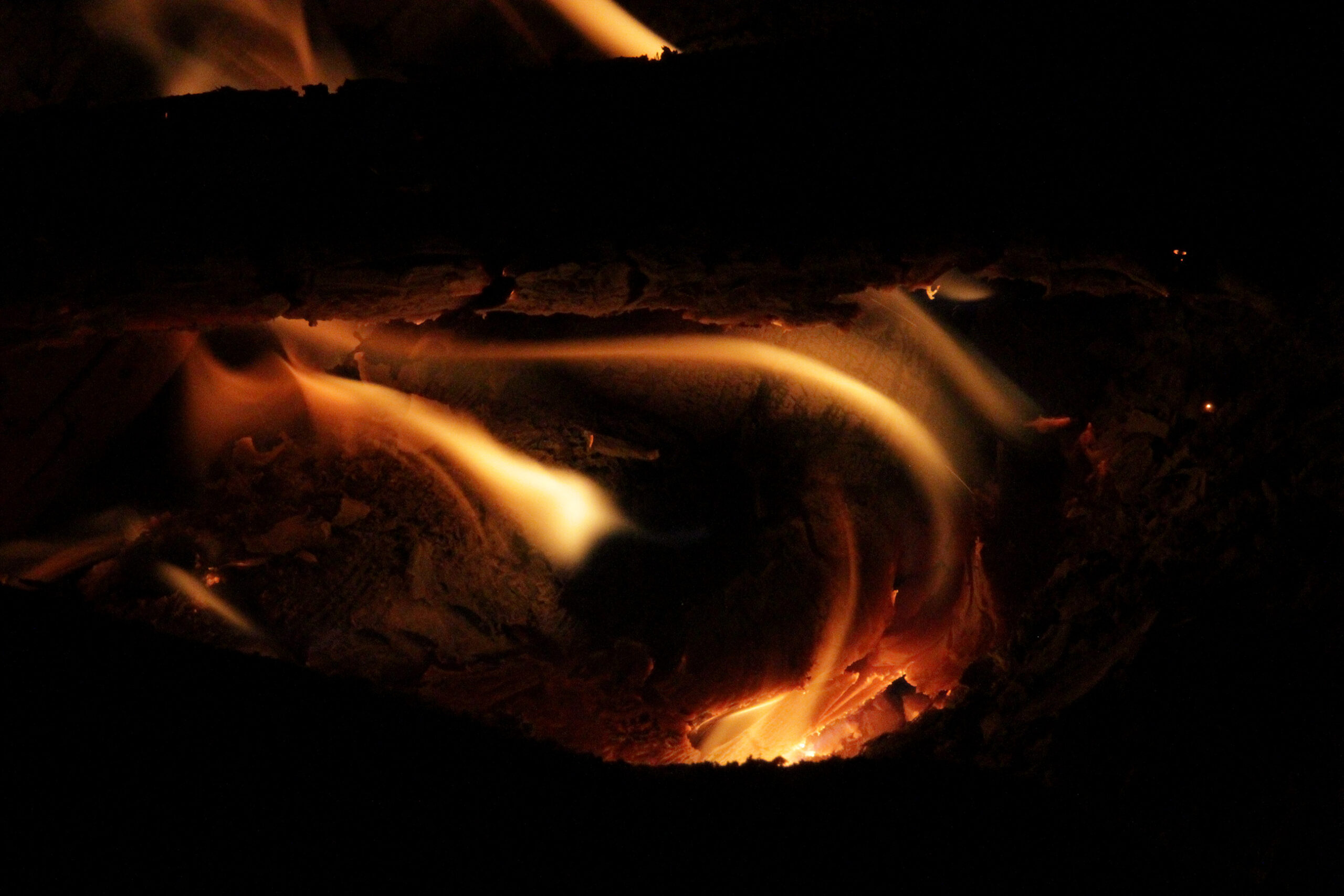 Campfire embers