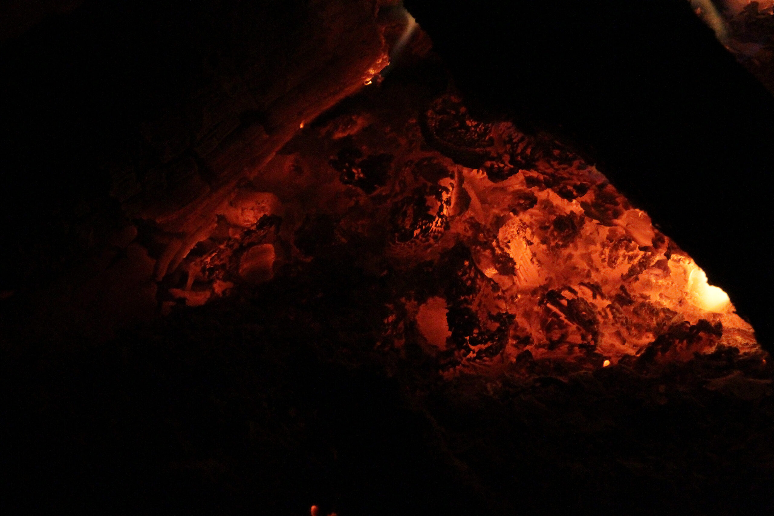 Campfire embers