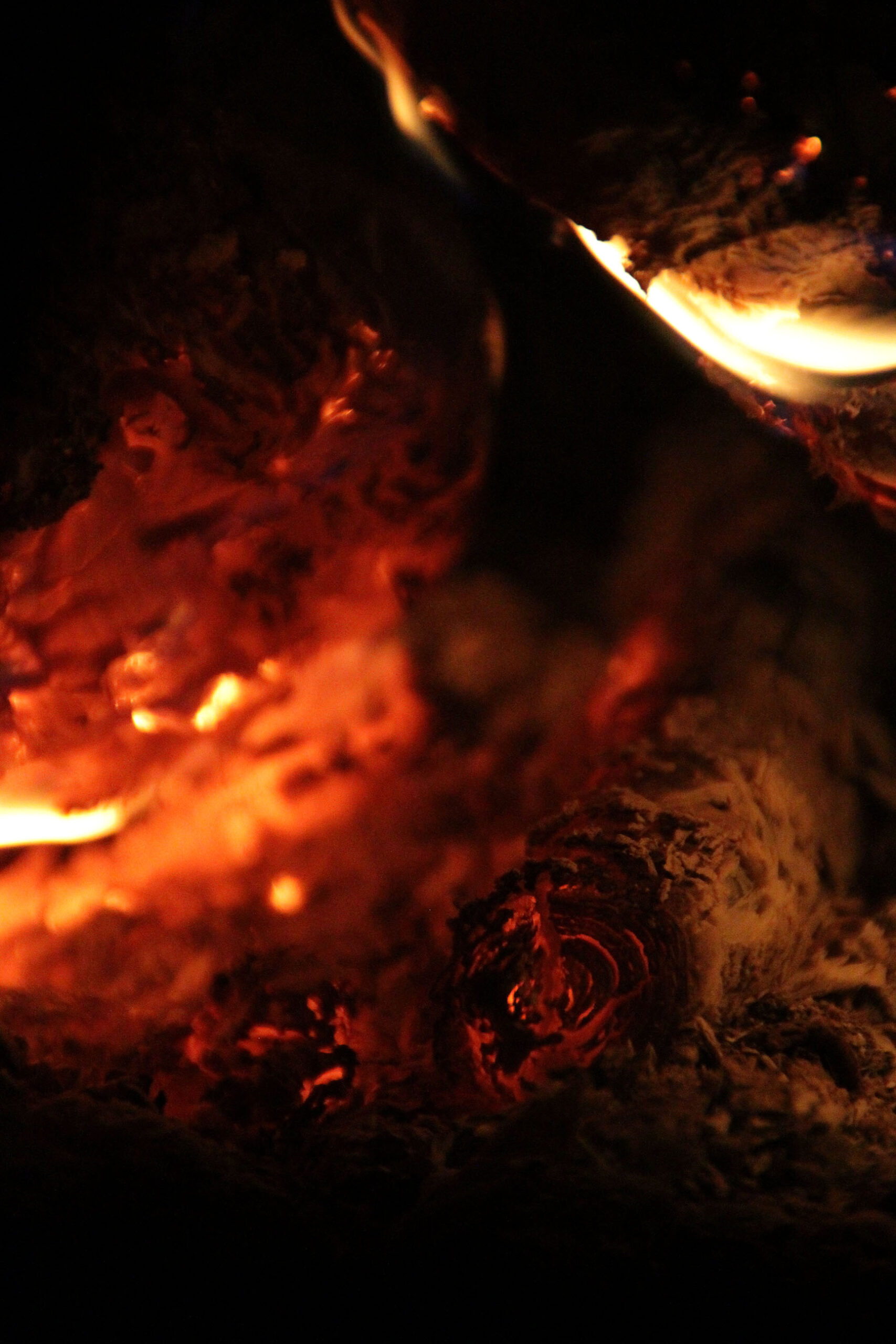 Campfire embers