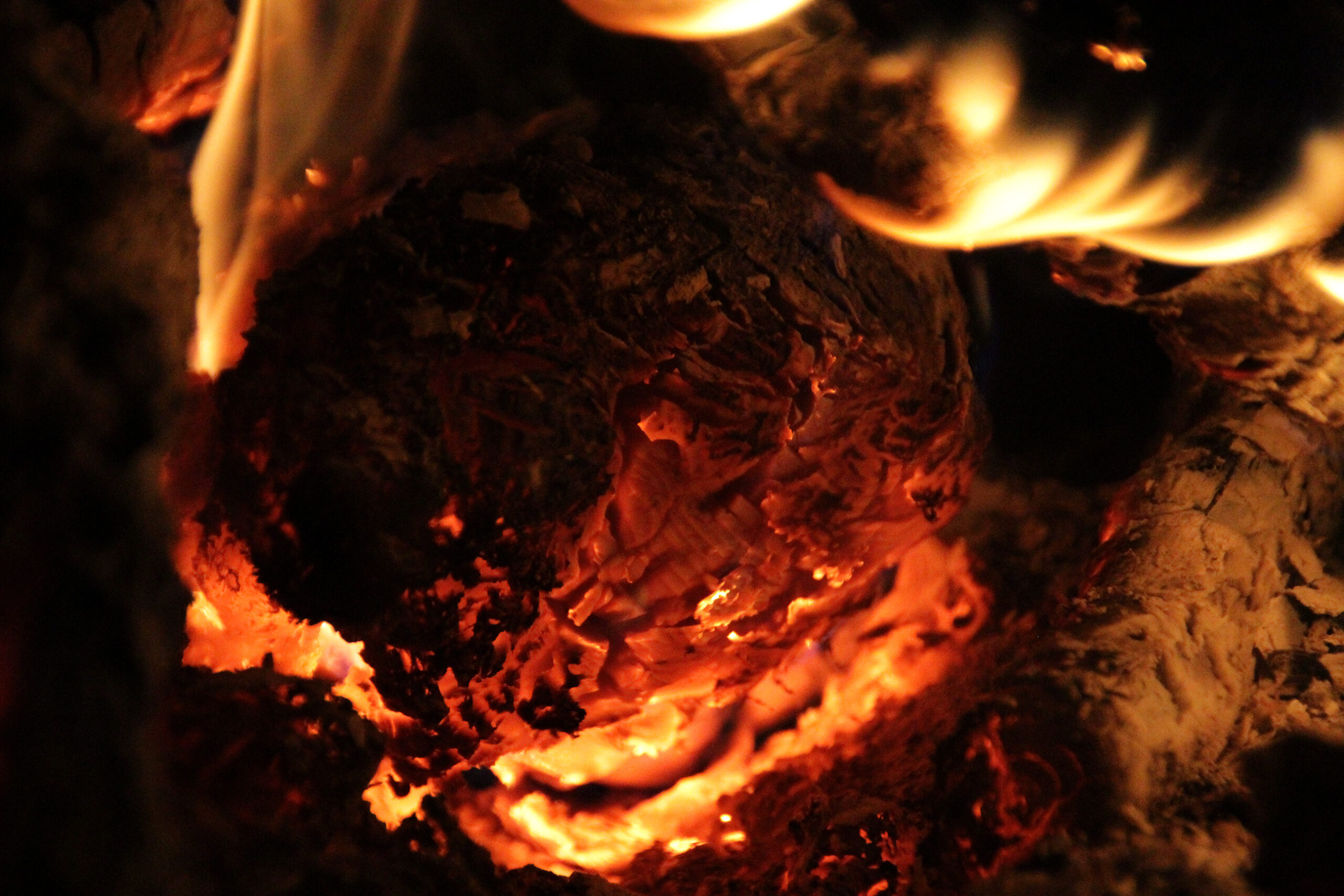 Campfire embers