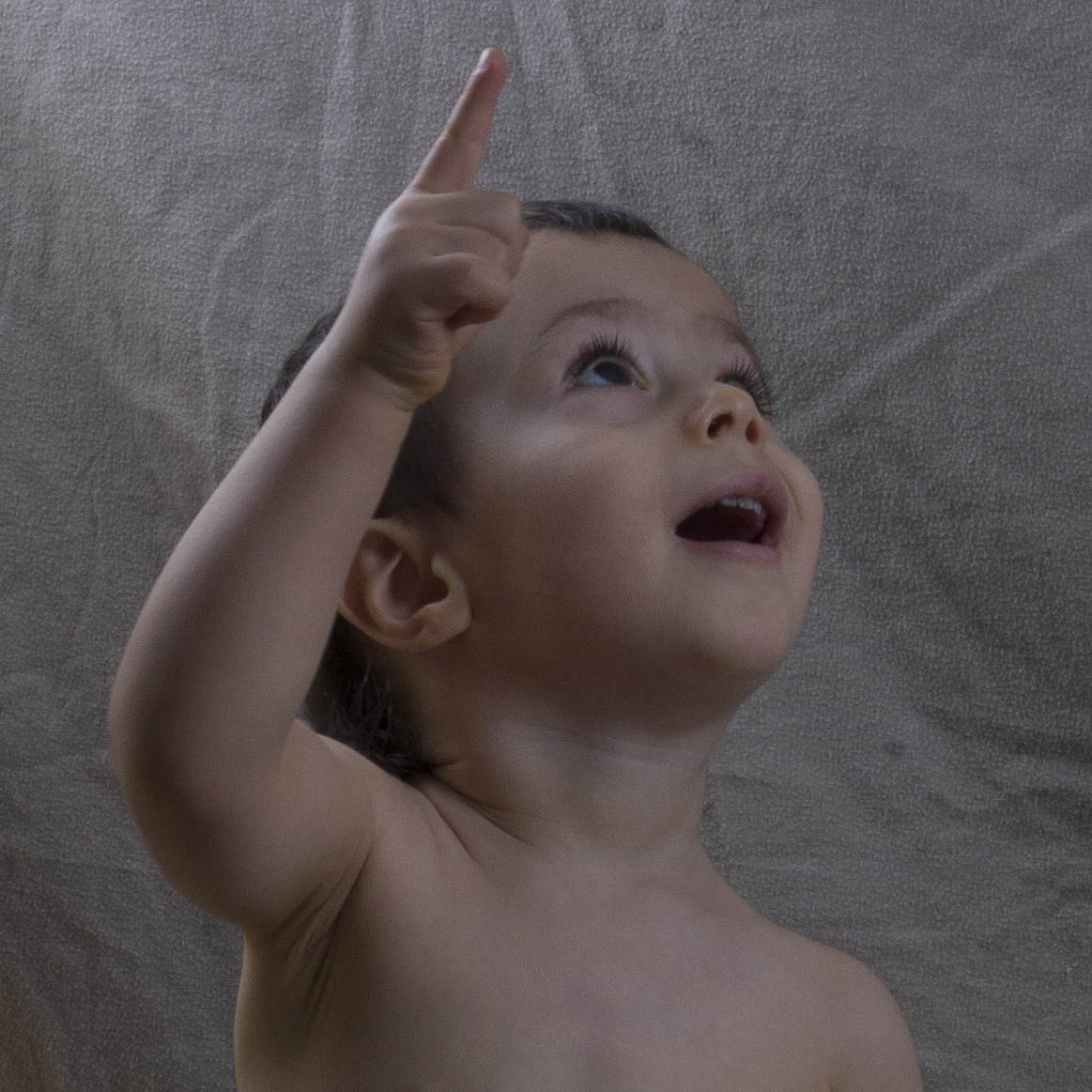 Behind the scenes — excited look